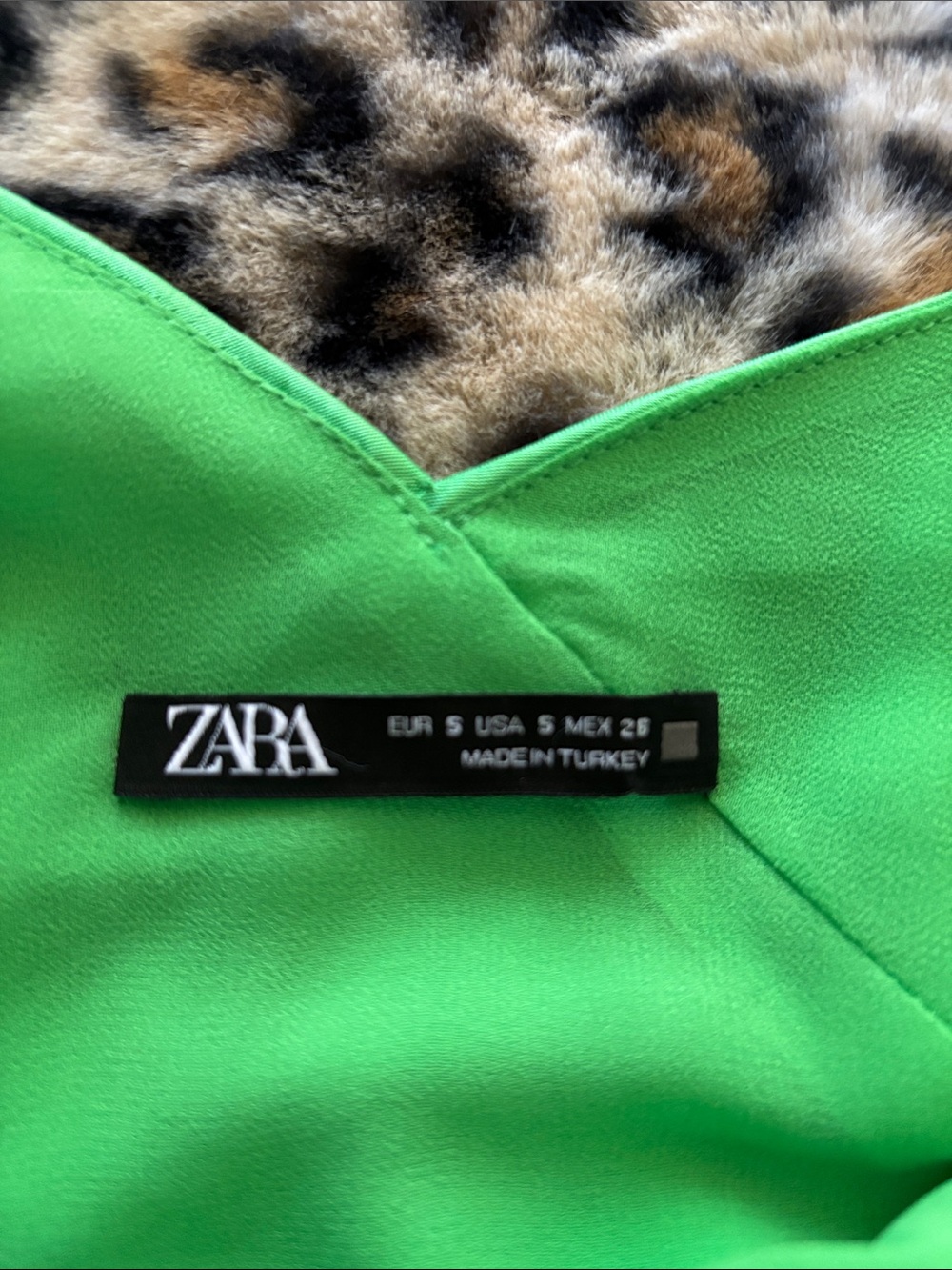 Zara Green silk tie crop top - Picture 6 of 6